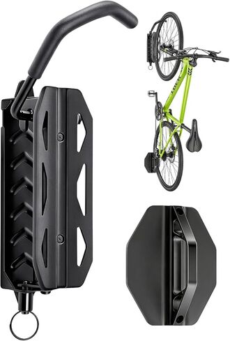 QAQ Swivel Bike Wall Mount, Vertical Bike Rack Garage Holds Up to 66lbs, Bike Hooks for Garage Space-Saving, Easy to Install - 2 Pack in Saudi Arabia