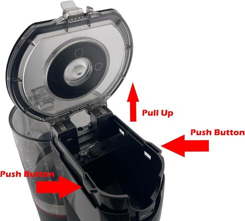 Goodsby Replacement Dust Bin Lower Lid Cover for LG CordZero A9 A905 A906 A907 A908 A912 A913 A916 A926 A927 A929 Cordless Stick Vacuum Cleaner, Gray, Transparent in Saudi Arabia