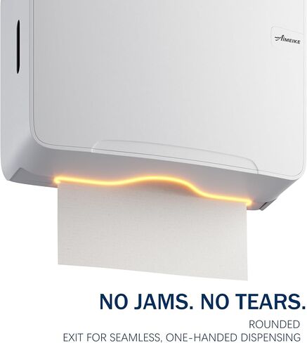 Wall Mounted Paper Towel Dispenser, 200-Sheet Folded Hand Towel Dispenser, Fits C-Fold, Multifold & Trifold Towels, Durable ABS Paper Towel Holder for Bathroom, Office & Restroom, White in Saudi Arabia