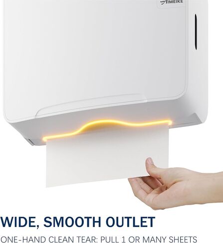 Wall Mounted Paper Towel Dispenser, 200-Sheet Folded Hand Towel Dispenser, Fits C-Fold, Multifold & Trifold Towels, Durable ABS Paper Towel Holder for Bathroom, Office & Restroom, White in Saudi Arabia
