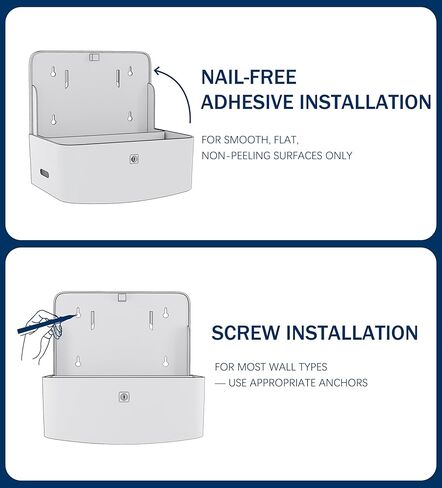 Wall Mounted Paper Towel Dispenser, 200-Sheet Folded Hand Towel Dispenser, Fits C-Fold, Multifold & Trifold Towels, Durable ABS Paper Towel Holder for Bathroom, Office & Restroom, White in Saudi Arabia