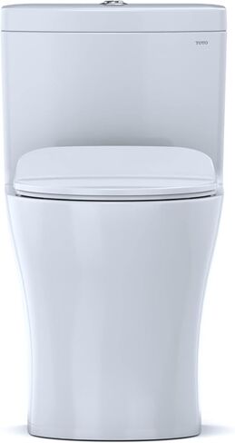 TOTO® Aquia® IV One-Piece Elongated Dual Flush 1.28 and 0.9 GPF Universal Height, WASHLET®+ Ready Toilet with CEFIONTECT®, Cotton White- MS646234CEMFGN#01 in Saudi Arabia