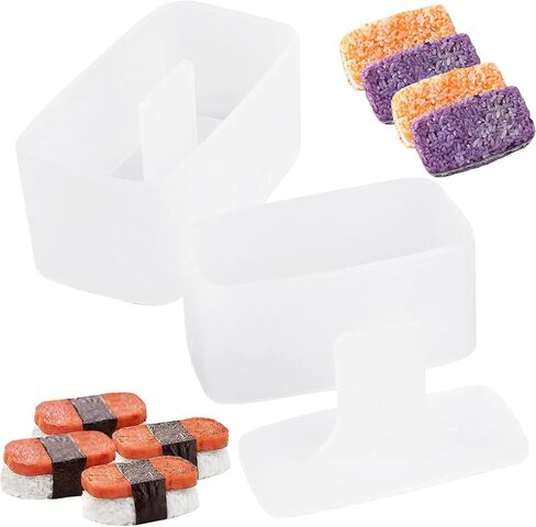2 PCS Musubi Press Mold, Non-Stick Musubi Maker, BPA-Free Onigiri Mold, Sushi Mold for Hawaiian Musubi Home DIY in Saudi Arabia