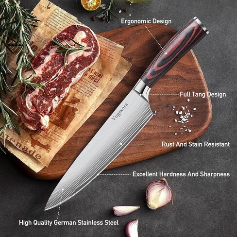 5 Pcs Chefs Kitchen Sharp Knife Set - Japanese Professional Cooking Cutting Knives for Meat Vegetable Bread and Paring, High Carbon Stainless Steel Santoku in Saudi Arabia