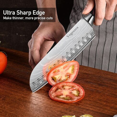 5 Pcs Chefs Kitchen Sharp Knife Set - Japanese Professional Cooking Cutting Knives for Meat Vegetable Bread and Paring, High Carbon Stainless Steel Santoku in Saudi Arabia