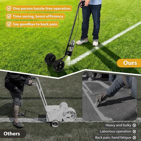 CAROD Marking Paint Wand, Dual-Wheel Line Marking Wand Sprayer Compatible with Inverted Marking Paint, Side Push Marking Stick for Ground Sport Field Parking Lot Spray Applicator in Saudi Arabia