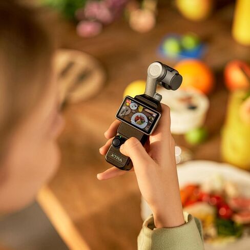 مجموعة كاميرا PNY Xtra Edge Muse Gimbal Action مع بطاقة MicroSD سعة 128 جيجابايت، وحقيبة حمل ناعمة وفيلم واقي للشاشة (عبوتان) (4 عناصر) in Saudi Arabia