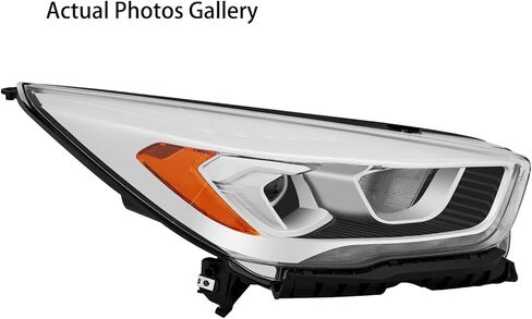 2PCS Headlights Assembly With Bulbs For 2017 2018 2019 Ford Escape(Kuga) S SE SEL Titanium Halogen With LED Daytime running light Replacement Headlamps Chrome Housing Amber Corner FO2502351 FO2503351 in Saudi Arabia