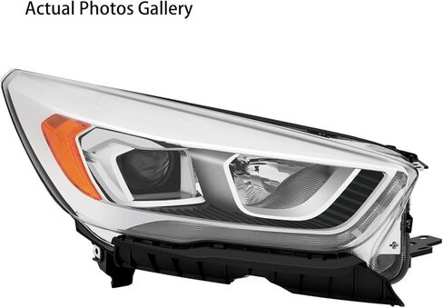 2PCS Headlights Assembly With Bulbs For 2017 2018 2019 Ford Escape(Kuga) S SE SEL Titanium Halogen With LED Daytime running light Replacement Headlamps Chrome Housing Amber Corner FO2502351 FO2503351 in Saudi Arabia