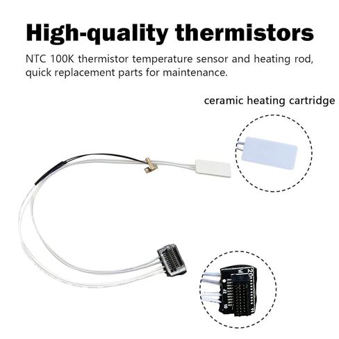 HzdaDeve 2PK Heating Assembly Kit for A1 Mini/A1 Hot End Heating Component with Heater Cartridge and Thermistor Temperature Sensor Heat-Insulating Base Clip for Bambu Lab 3D Printer Accessories in Saudi Arabia