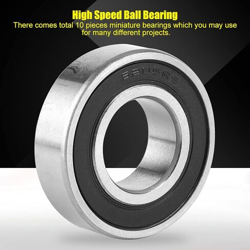 10Pcs Double Rubber Seal Bearing, Seal Deep Groove Ball Bearings, Steel Plate Deep Groove Ball Bearings for Replacement in Saudi Arabia