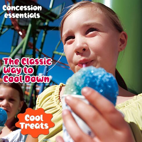 Concession Essentials Paper Snow Cone Cups, 6 oz, Wax Coated, Leakproof Water Cups for Shaved Ice, Water Cooler Dispenser, 100 Count in Saudi Arabia