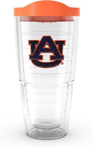 Tervis Made in USA Double Walled Auburn Tigers Insulated Tumbler Cup Keeps Drinks Cold & Hot, 24oz, Emblem in Saudi Arabia
