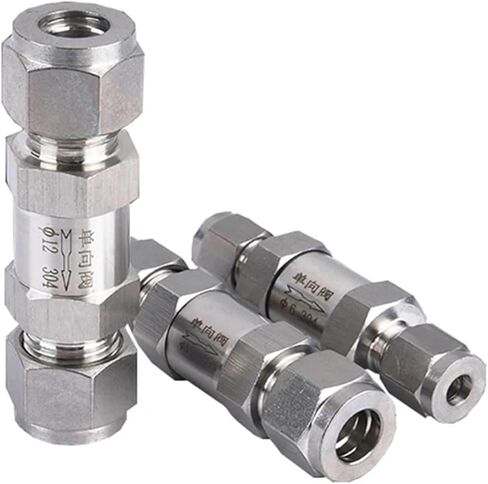 304 Stainless Steel Ferrule One-way Valve Fit 3/6/8/10/12/18mm 1/8 1/4 3/8 1/2 Inch 1Pcs(14mm) in Saudi Arabia
