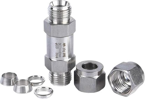 304 Stainless Steel Ferrule One-way Valve Fit 3/6/8/10/12/18mm 1/8 1/4 3/8 1/2 Inch 1Pcs(14mm) in Saudi Arabia