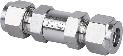 304 Stainless Steel Ferrule One-way Valve Fit 3/6/8/10/12/18mm 1/8 1/4 3/8 1/2 Inch 1Pcs(14mm) in Saudi Arabia