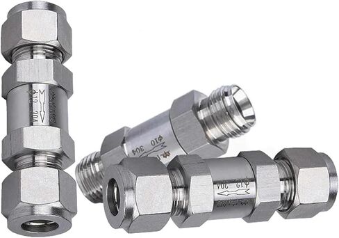 304 Stainless Steel Ferrule One-way Valve Fit 3/6/8/10/12/18mm 1/8 1/4 3/8 1/2 Inch 1Pcs(14mm) in Saudi Arabia