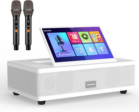 InAndOn Karaoke Machine: All-in-one Karaoke Player with 12.2" HD Touchscreen, 2 UHF Wireless Mics, 800W Peak Power 6.5in Subwoofers Professional KTV Singing Karaoke Machine System Black in Saudi Arabia