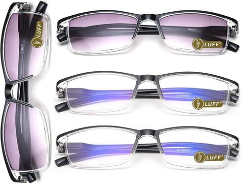 LUFF 4 أزواج نظارات القراءة للرجال الضوء الأزرق قارئ الكمبيوتر UV400 نظارات مفصلات الربيع in Kuwait