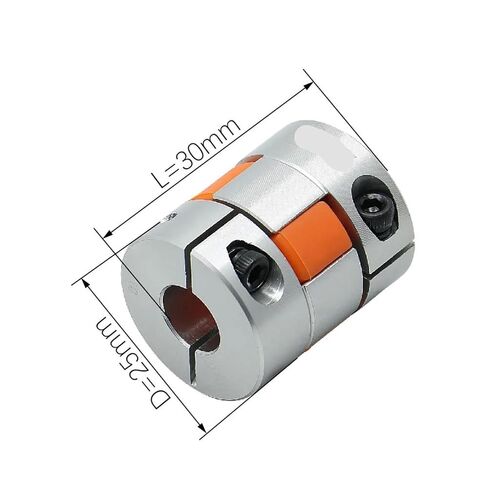Two Jaw D25L30 Aluminium Plum Flexible Shaft Coupling Connector CNC 5/6/6.35/8/10/12/12.7/14mm 5x8mm 1Pcs(D25 Plum Gasket) in Saudi Arabia