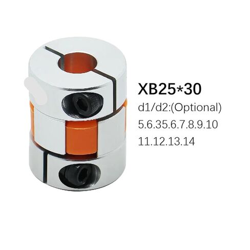 Two Jaw D25L30 Aluminium Plum Flexible Shaft Coupling Connector CNC 5/6/6.35/8/10/12/12.7/14mm 5x8mm 1Pcs(D25 Plum Gasket) in Saudi Arabia