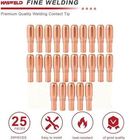 25pcs .035(0.9mm) Contact Tip For Bernard Acculock-S T-A035CH Used With New Miller MDX-250 Gun D-MA250 Gas Diffuser in Saudi Arabia