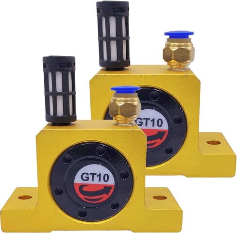 (2-Pieces) GT10 Pneumatic Air Turbine Vibrator G 1/8" Industrial Pneumatic Turbine Vibrators Golden GT-10 Series in Saudi Arabia