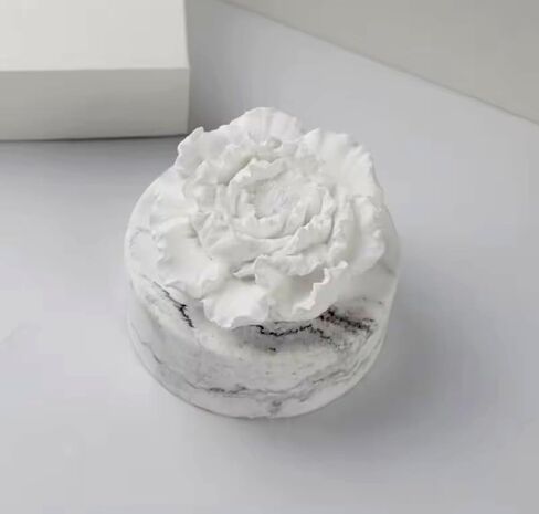 Zenstone White Ceramic Peony Aroma Diffuser – Elegant Home Décor Flower Design, Add Essential Oils for Natural Fragrance, No Flame or Electricity (White) in Saudi Arabia