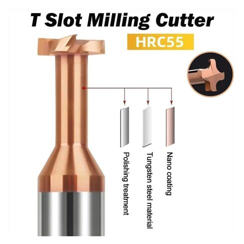 T-Slot Milling Cutters 1pc Carbide T Slot Milling Cutter Round Handle Coating Groove 4T CNC(D4x1Hxd2xD4) in Saudi Arabia