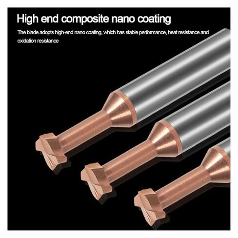 T-Slot Milling Cutters 1pc Carbide T Slot Milling Cutter Round Handle Coating Groove 4T CNC(D4x1Hxd2xD4) in Saudi Arabia