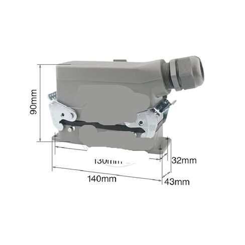 1 PCS Heavy Duty Connector HDC-HE-024-B with Cover 24-Pin Dual Current 16A Voltage 500V in Saudi Arabia