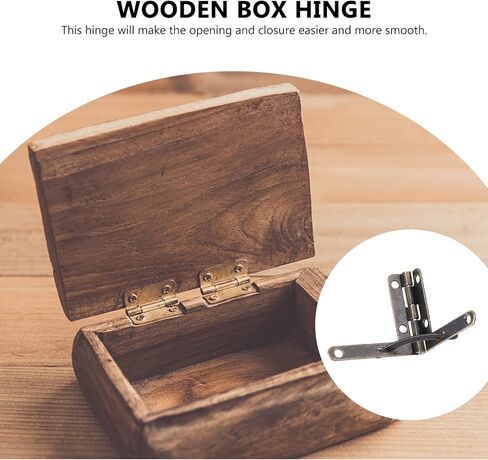 12pcs 90° 30X33mm Wooden Box Supports Hinge for Small Wooden Jewelry Boxport Lid Stay Stop Hinge in Saudi Arabia