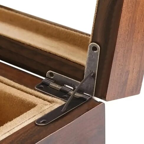 12pcs 90° 30X33mm Wooden Box Supports Hinge for Small Wooden Jewelry Boxport Lid Stay Stop Hinge in Saudi Arabia