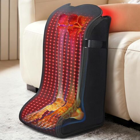 العلاج بالضوء الأحمر للساقين والقدمين، 480 مصباح LED بالقرب من جهاز العلاج بالأشعة تحت الحمراء للكاحل الكامل للركبة، بساط لف العلاج بالضوء 2 في 1 قابل للطي للجسم، هدايا عيد الأم وعيد ميلاد الأب in Saudi Arabia