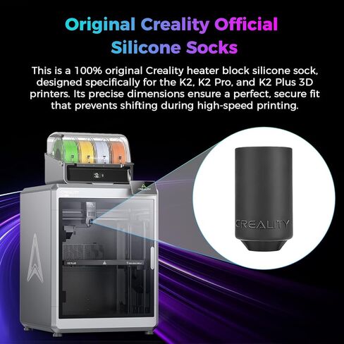 جوارب سيليكون K2 Plus الرسمية من Creality، غطاء سيليكون K2 Hotend الأصلي عزل حراري ممتاز، غطاء عازل لكتلة التسخين K2 Pro، غطاء سيليكون فوهة K2 لسلسلة Creality K2 (3 قطع) in Saudi Arabia