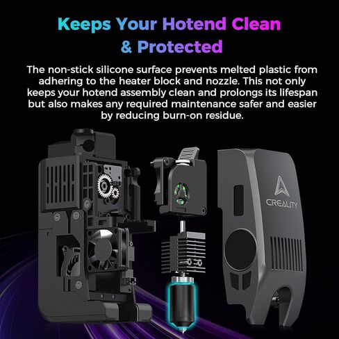 جوارب سيليكون K2 Plus الرسمية من Creality، غطاء سيليكون K2 Hotend الأصلي عزل حراري ممتاز، غطاء عازل لكتلة التسخين K2 Pro، غطاء سيليكون فوهة K2 لسلسلة Creality K2 (3 قطع) in Saudi Arabia