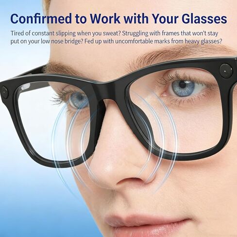 متوافقة مع وسادة الأنف البديلة لنظارات Ray-Ban Wayfarer، وسادات أنف Meta Glasses لـ Wayfarer/Skyler/Headliner (الجيل 2). in Kuwait