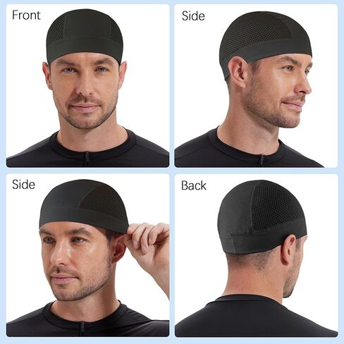 ROYBENS 2 Pcs Cooling Skull Caps for Men & Women, Breathable Mesh Lightweight Quick Dry Sports Helmet Liner Skull Cap in Saudi Arabia