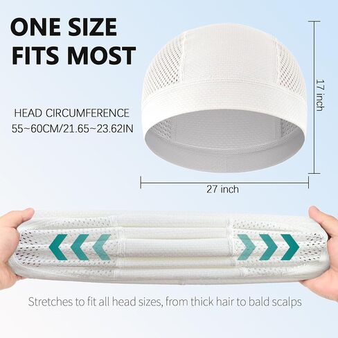 ROYBENS 2 Pcs Cooling Skull Caps for Men & Women, Breathable Mesh Lightweight Quick Dry Sports Helmet Liner Skull Cap in Saudi Arabia