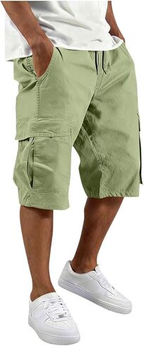 Cargo Shorts for Men Relaxed Fit Hiking Pants Classic Stretch Knee Length Big and Tall Casual Outdoor Men Work Shorts in Saudi Arabia