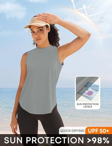 3 Pack Workout Tops for Women Athletic Running Yoga Tank Tops Loose Fit Sleeveless Sports Tennis Gym Shirt Quick Dry in Saudi Arabia
