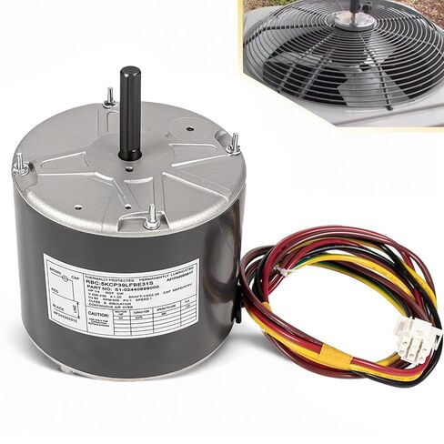AC Condenser Fan Motor 1/4 HP 208-230V 850 RPM, CW Lead End, 1 Phase – Direct Replacement for York Coleman Luxaire A.O. Smith, Replaces F48AA68A50, F48M27A50, S1-02440899000, 5KCP39LFBE31 in Saudi Arabia