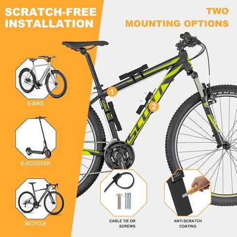 Diyife Folding Bike Lock, [4ft/120cm] Heavy Duty 4-Digit Combination Bicycle Lock, 360° Rotation Waterproof Anti-Theft Alloy Steel Foldable Lock with Bracket for Ebike Scooter Motorcycle in Saudi Arabia