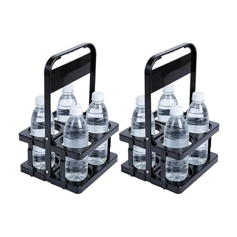2PCS 4Cup Drink Carrier with Handle, Foldable Reusable Plastic Cup Holder for Delivery, Doordash, Car, Coffee, Beer, Restaurant Take Out Catering in Saudi Arabia