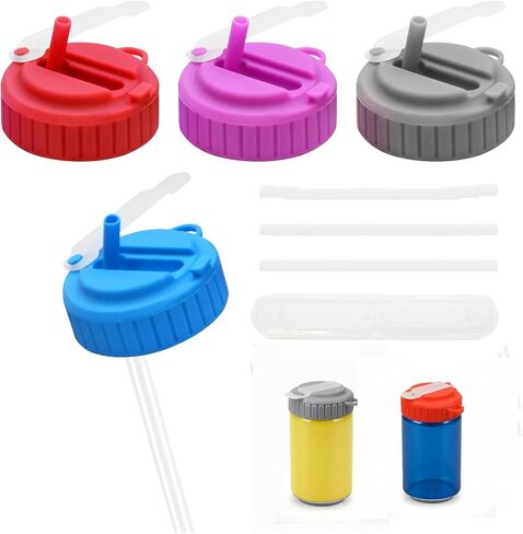 2-Pack Soda Can Lids With Reusable Straws BPA Free Can Covers For Soda With Portable Straw Container .Fits For Stardard Size(2.13inch) Soda Beer,Energy Drink Cans.Spill-Proof Keep Carbonation in Saudi Arabia