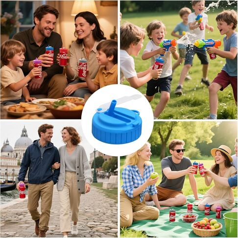 2-Pack Soda Can Lids With Reusable Straws BPA Free Can Covers For Soda With Portable Straw Container .Fits For Stardard Size(2.13inch) Soda Beer,Energy Drink Cans.Spill-Proof Keep Carbonation in Saudi Arabia