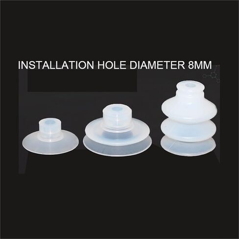 1PCS SP-06/08/10/12/15/20/25 Single Layer Round Soft Silicone Rubber Pneumatic Vacuum Sucker(External diameter15,SP) in Saudi Arabia