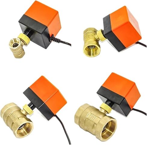 1/2 "3/4" 1 "2" صمام كروي مزود بمحرك 220 فولت 12 فولت 24 فولت 3-سلك 2 نقطة التحكم النحاس صمام كروي كهربائي (1/2 "، 220VAC) in Kuwait