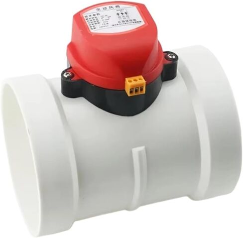 220V ABS Plastic Motorized Air Damper 75MM/110MM PVC Check Valve Duct Volume Controller For Ventilation Pipe(75mm) in Saudi Arabia