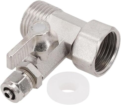 1 قطعة T-Valve RO لتغذية المياه محول 1/2in إلى 1/4in مع اغلاق الكرة صمام الحنفية المحملة B زاوية وقف محول صمام تركيبات جديد in Kuwait